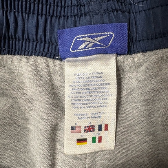 Reebok Vintage Windbreaker Track Pants Y2K Athleisure Navy - Picture 4 of 4